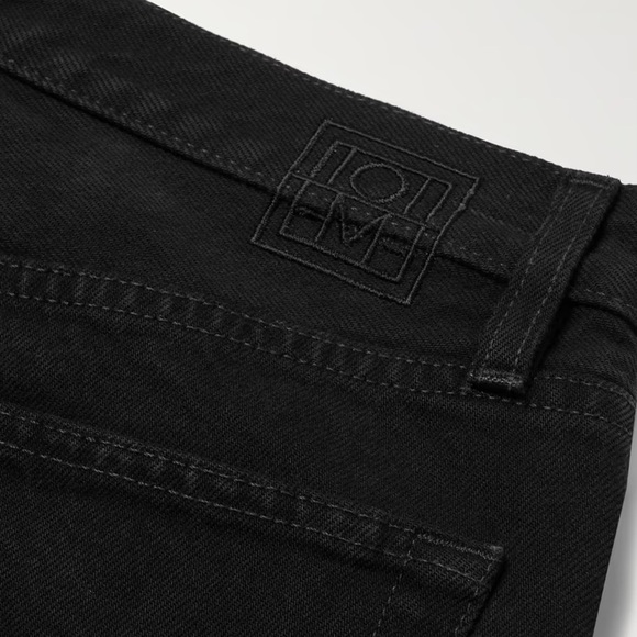 Toteme Classic Cut High Rise Straight Leg Cotton Denim Jeans Black - Picture 6 of 14